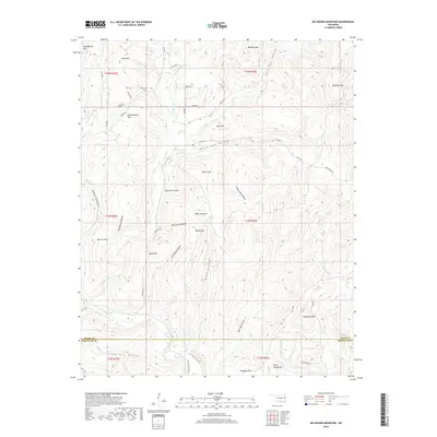 2018 Map of Big Round Mountain, 2018 Print