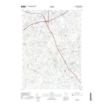 2018 Map of Billerica, 2018 Print