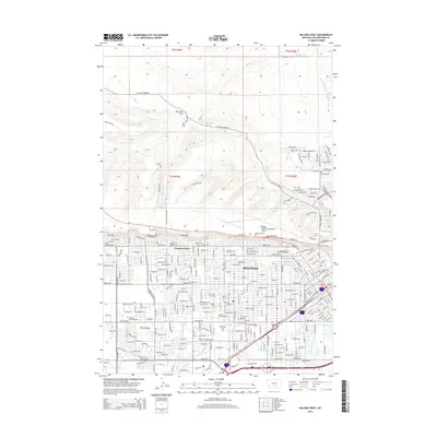 2014 Map of Billings West, 2014 Print