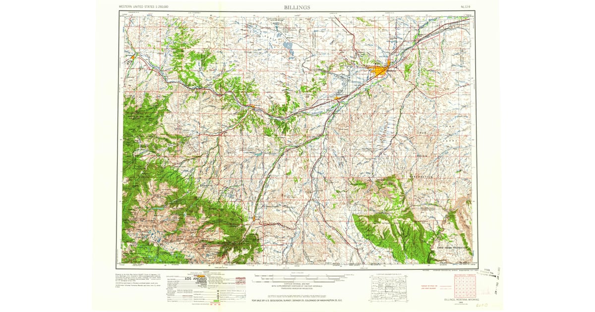 Old Maps of Bridger MT for Genealogy - Billings Yellowstone County Mt Usgs Topo 1954 P1963 Og 1200x630 