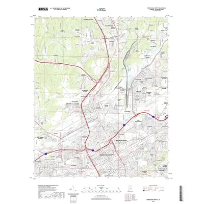 2018 Map of Birmingham North, 2018 Print