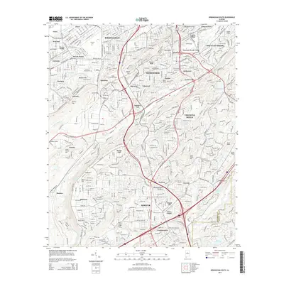 2014 Map of Birmingham South, 2014 Print