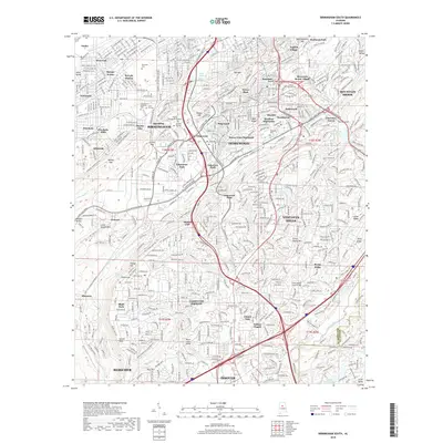 2018 Map of Birmingham South, 2018 Print
