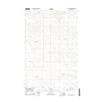 2014 Map of Bison Bone Reservoir, 2014 Print