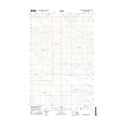 2017 Map of Bison Bone Reservoir, 2017 Print