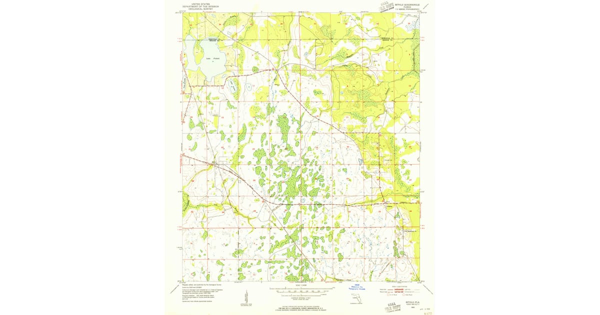 Old Maps of Lake Pickett FL for - Bithlo Orange County Fl Usgs Topo 1953 P1955 Og 1200x630