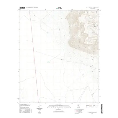 2016 Map of Bitter Well Mountain, 2016 Print