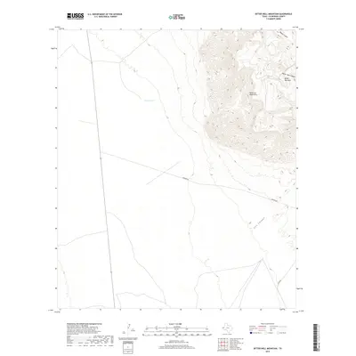 2019 Map of Bitter Well Mountain, 2019 Print