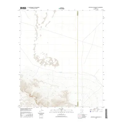 2016 Map of Bitter Well Mountain SW, 2016 Print