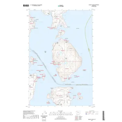 2020 Map of Blakely Island, 2020 Print