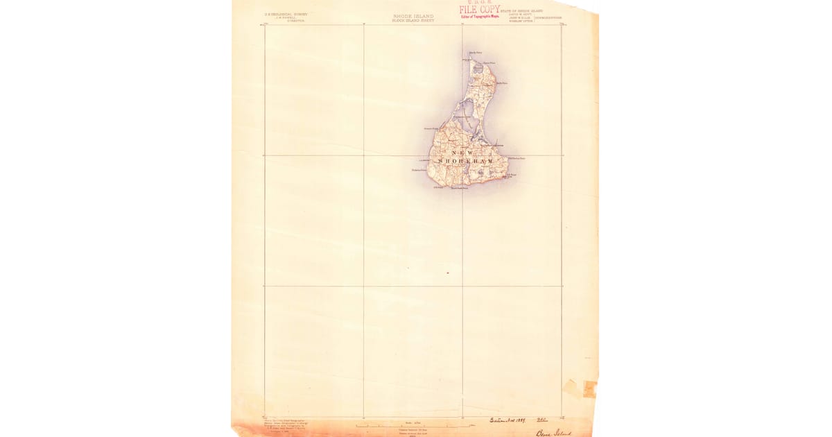 Old Maps of New Shoreham RI for - Block Island Washington County Ri Usgs Topo 1889 Og 1200x630 