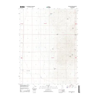 2015 Map of Bloody Run Peak, 2015 Print