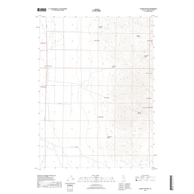 2018 Map of Bloody Run Peak, 2018 Print
