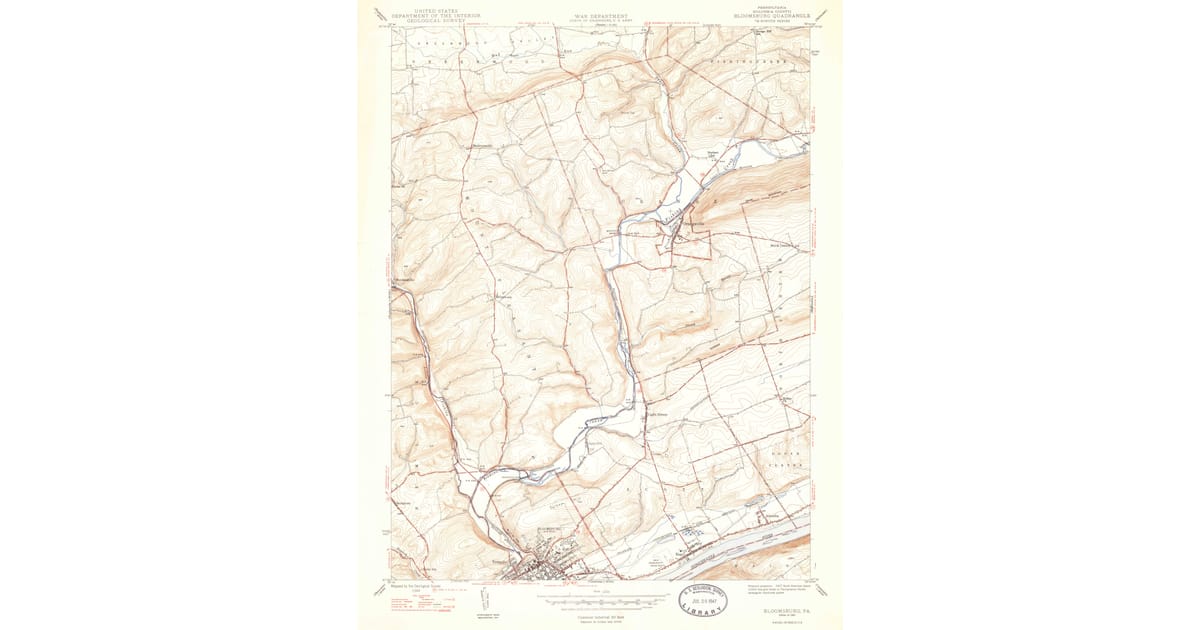 1947 Map of Bloomsburg, PA — High-Res | Pastmaps