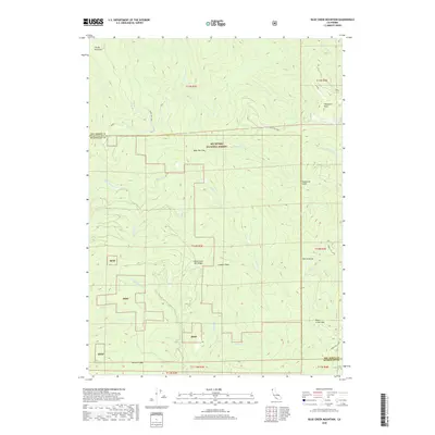 2018 Map of Blue Creek Mountain, 2018 Print