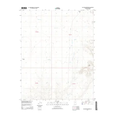 2014 Map of Blue Moon Reservoir, 2014 Print