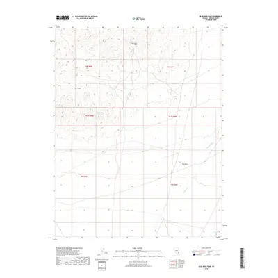 2018 Map of Blue Nose Peak, 2018 Print