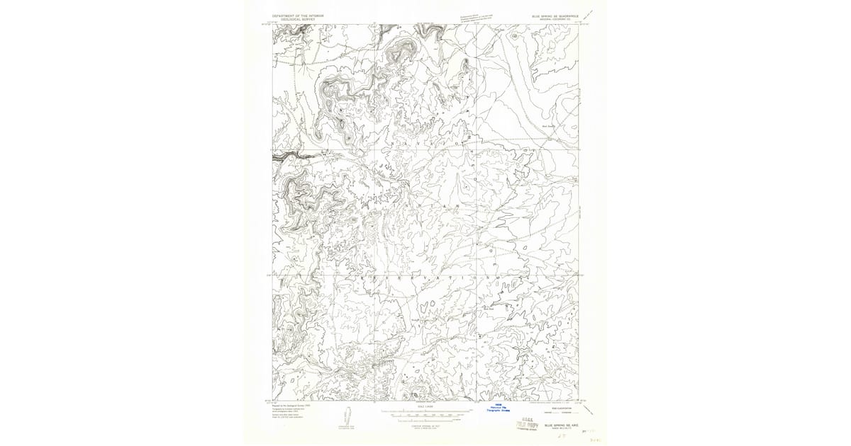 1955 Map of Blue Spring SE, Coconino County, AZ — High-Res | Pastmaps
