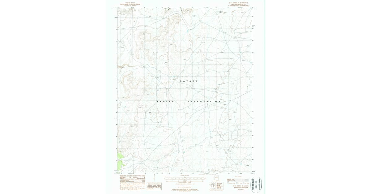 1988 Map of Blue Spring SE, Coconino County, AZ — High-Res | Pastmaps