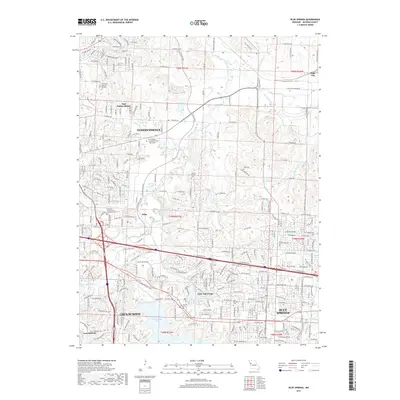 2017 Map of Blue Springs, 2017 Print