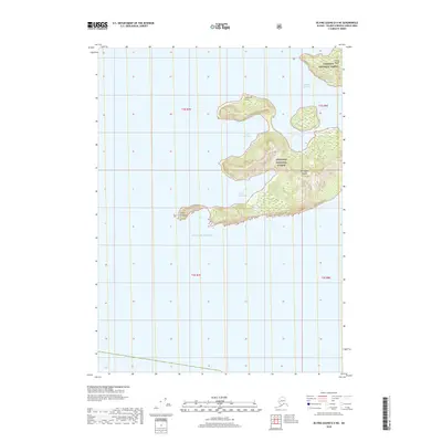 2018 Map of Blying Sound D-4 NE, 2018 Print