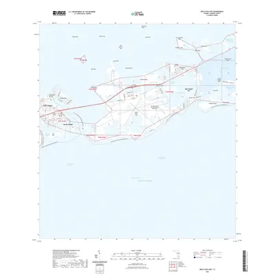 2021 Map of Boca Chica Key, 2021 Print