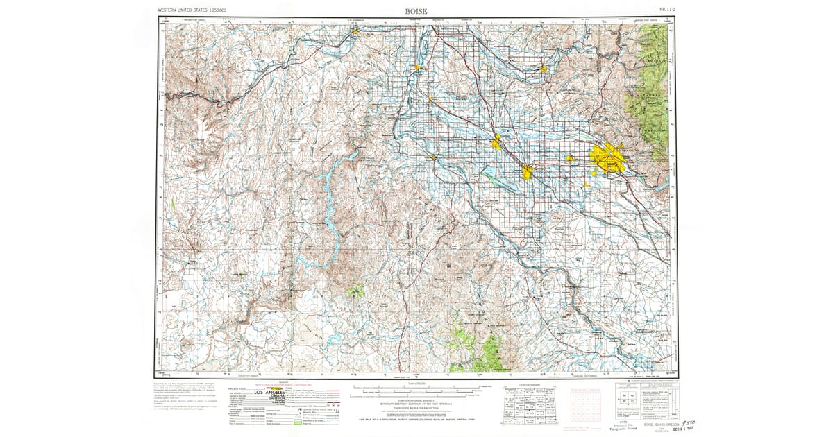 1950s Maps of Homedale, ID Pastmaps
