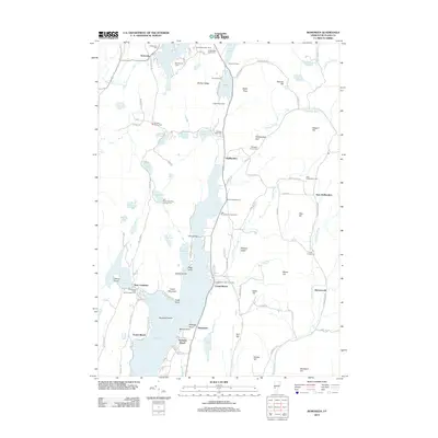 2012 Map of Bomoseen, 2012 Print