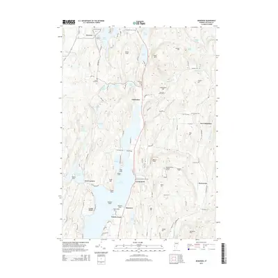 2015 Map of Bomoseen, 2015 Print