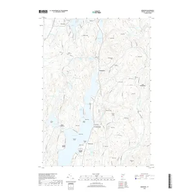 2018 Map of Bomoseen, 2018 Print