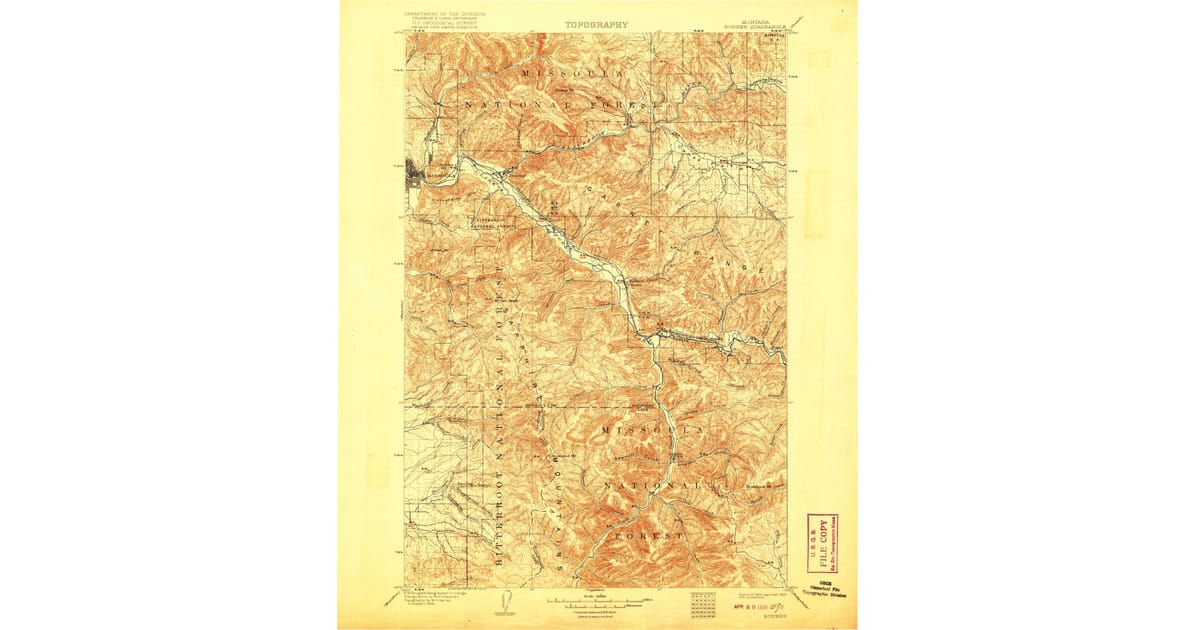 1903 Map of Bonner, Missoula County, MT — High-Res, 1920 Print | Pastmaps