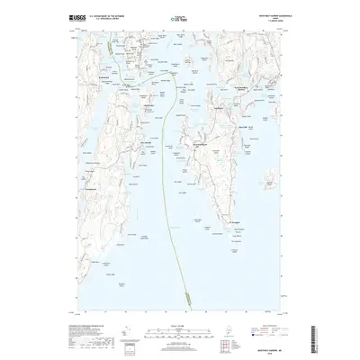 2018 Map of Boothbay Harbor, 2018 Print