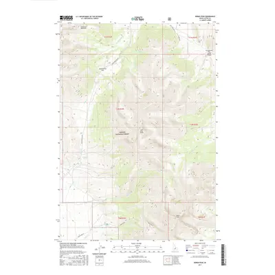 2017 Map of Borah Peak, 2017 Print