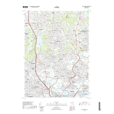 2018 Map of Boston North, 2018 Print