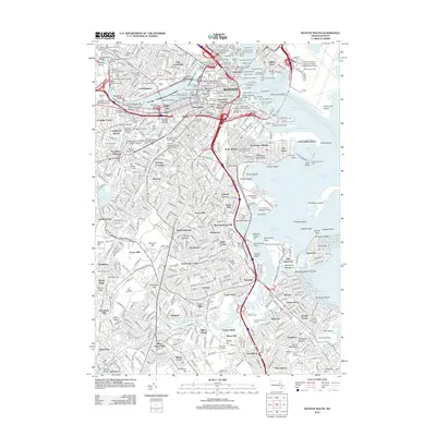2012 Map of Boston South, 2012 Print
