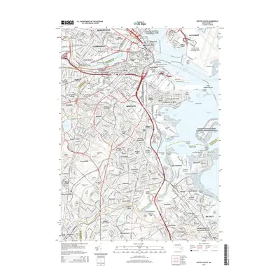 2015 Map of Boston South, 2015 Print