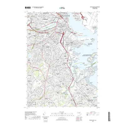 2018 Map of Boston South, 2018 Print
