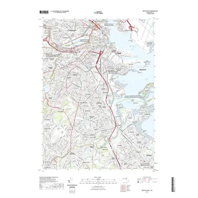 2021 Map of Boston South, 2021 Print