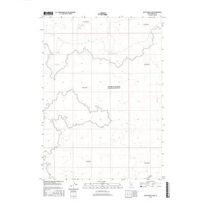 2017 Map of Bottleneck Lake, 2017 Print