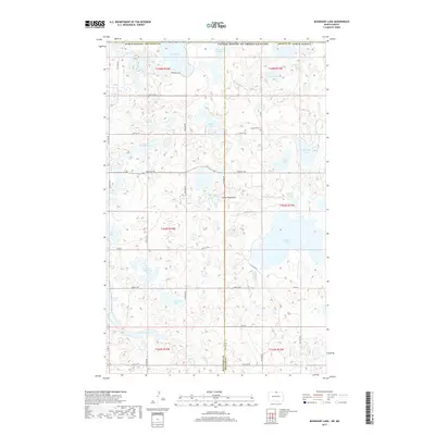 2017 Map of Boundary Lake, 2017 Print