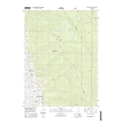 2017 Map of Bountiful Peak, 2017 Print