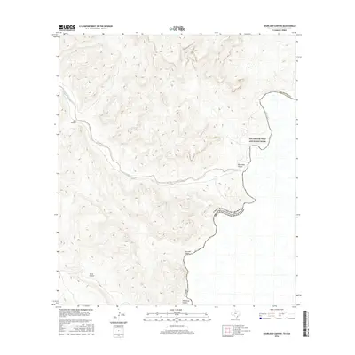 2016 Map of Bourland Canyon, 2016 Print