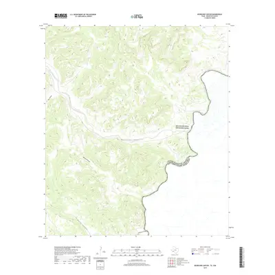2019 Map of Bourland Canyon, 2019 Print