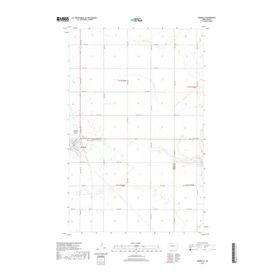2017 Map of Bowbells, 2017 Print