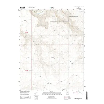 2014 Map of Bowdie Canyon East, 2014 Print