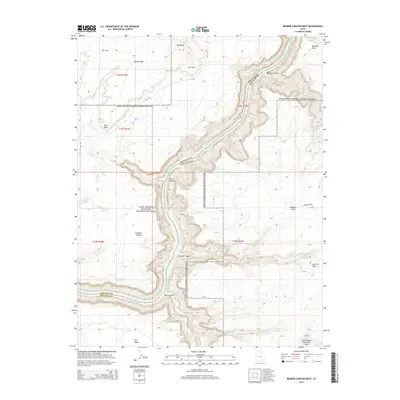 2014 Map of Bowdie Canyon West, 2014 Print
