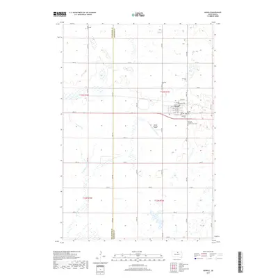 2017 Map of Bowdle, 2017 Print