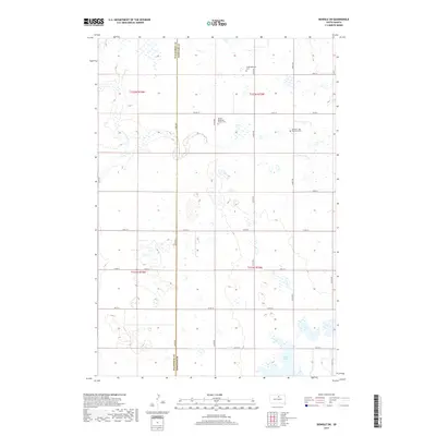 2017 Map of Bowdle SW, 2017 Print