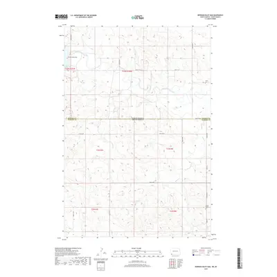 2018 Map of Bowman-Haley Dam, 2018 Print