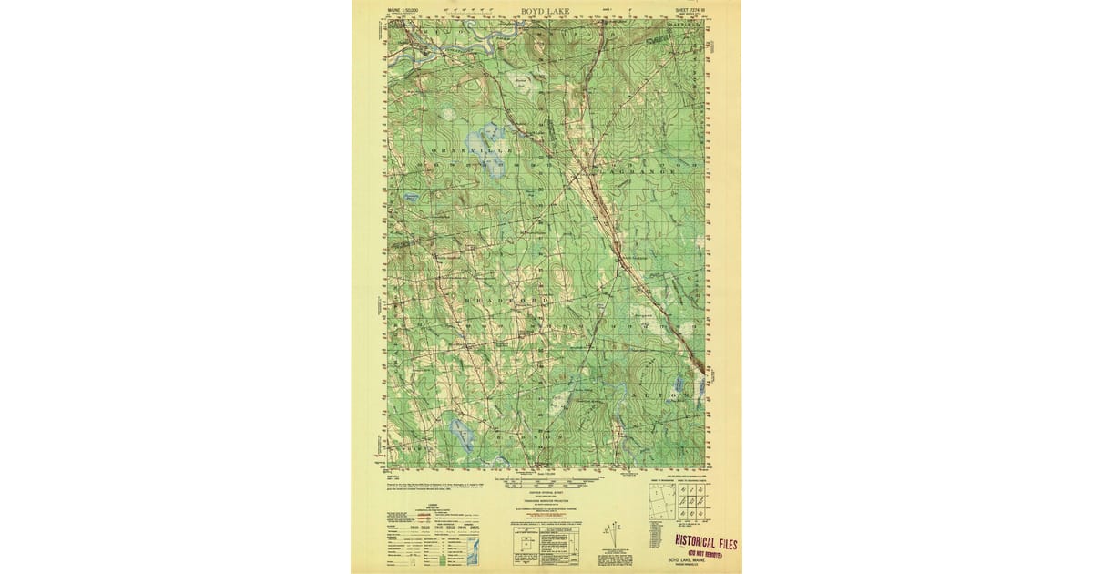 1950s Maps of Hudson ME Pastmaps - Boyd Lake Penobscot County Me Usgs Topo 1951 Og 1200x630 